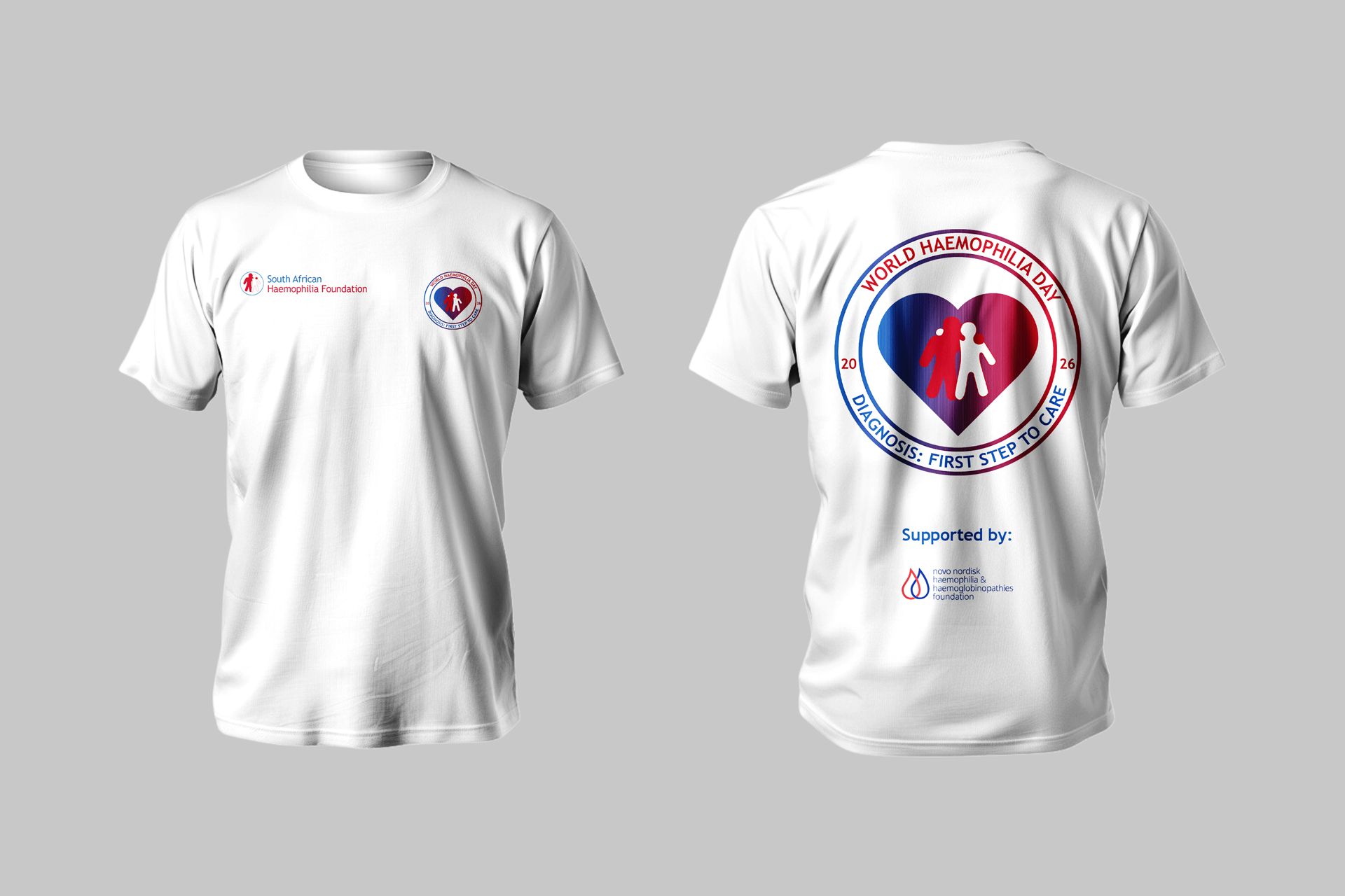 World Haemophilia Day 2026 Merchandise — T-shirt mockup